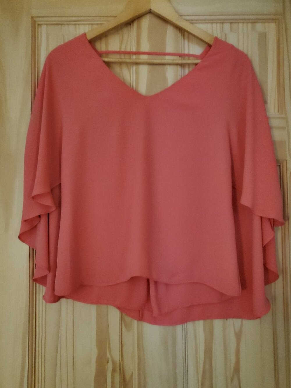 BCBGMaxazaria Coral Chiffon Blouse, Extra Small